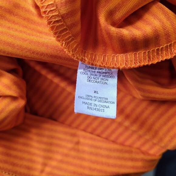 Whataburger Womens Top Extra Large XL Uniform Short Sleeve Collar Orange NOV45E - Picture 9 of 9